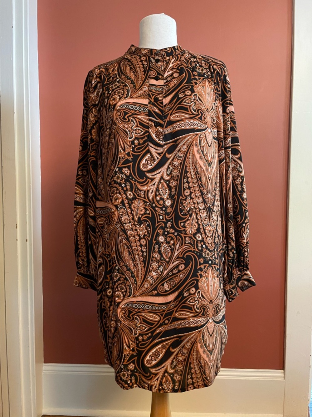 H&M Paisley Tunic in Copper and Black